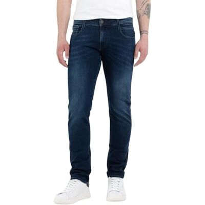 Replay Herren M914 Anbass Power Stretch Jeans, Dark Blue 007, 32W / 32L EU Replay Herren M914 Anbass Power Stretch Jeans, Dark Blue 007, 32W / 32L EU