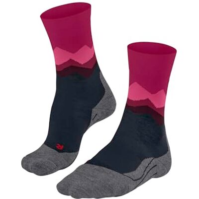 FALKE Damen Wandersocken TK2 Explore Crest W So Wolle Funktionsmaterial antiblasen dick 1 Paar, Blau Space Blue 6116, 41-42 FALKE Damen Wandersocken TK2 Explore Crest W So Wolle Funktionsmaterial antiblasen dick 1 Paar, Blau Space Blue 6116, 41-42