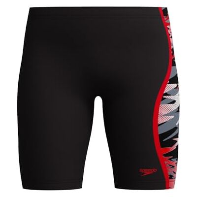 Speedo Hyperboom Splice Jammer für Jungen, Schwarz, 12 Speedo Hyperboom Splice Jammer für Jungen, Schwarz, 12