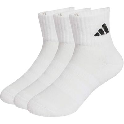 Adidas Unisex Kinder Cushioned Sportswear Ankle Socks 3 Pair Pack, white/white/black, 4-5 Years Adidas Unisex Kinder Cushioned Sportswear Ankle Socks 3 Pair Pack, white/white/black, 4-5 Years