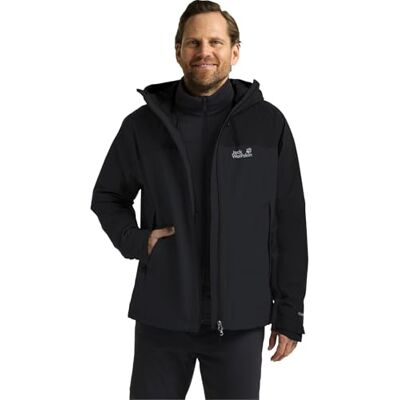 Jack Wolfskin Herren Wild Places 3in1 Jkt M, Phantom, M EU Jack Wolfskin Herren Wild Places 3in1 Jkt M, Phantom, M EU