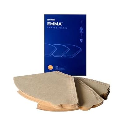 Carte Dozio EMMA by Konos Kaffeefilter, ungebleicht, natürlich, kegelförmig, für bis zu 2 Tassen, 100 Stück Carte Dozio EMMA by Konos Kaffeefilter, ungebleicht, natürlich, kegelförmig, für bis zu 2 Tassen, 100 Stück
