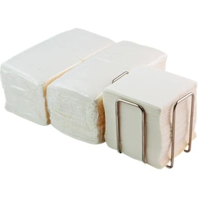 Hostelnovo Packung mit 300 weißen Cocktailservietten aus Papier + Serviettenhalter aus Edelstahl, Mikropunkt-Textur, dicker und saugfähig, 10 x 10 cm, zusammengefaltet Hostelnovo Packung mit 300 weißen Cocktailservietten aus Papier + Serviettenhalter aus Edelstahl, Mikropunkt-Textur, dicker und saugfähig, 10 x 10 cm, zusammengefaltet