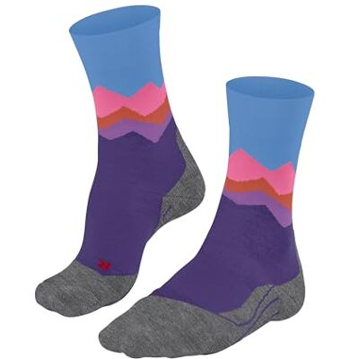 FALKE Damen Wandersocken TK2 Explore Crest W So Wolle Funktionsmaterial antiblasen dick 1 Paar, Lila Purple 6300, 41-42 FALKE Damen Wandersocken TK2 Explore Crest W So Wolle Funktionsmaterial antiblasen dick 1 Paar, Lila Purple 6300, 41-42