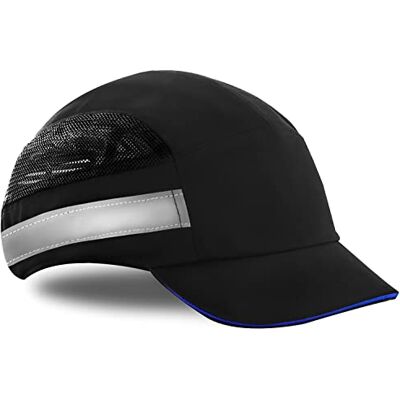 ACE Patera Arbeitskappe stoßdämpfend kurzes Visier mit reflektierenden Elementen leicht und atmungsaktiv 812 schwarz/blau ACE Patera Arbeitskappe stoßdämpfend kurzes Visier mit reflektierenden Elementen leicht und atmungsaktiv 812 schwarz/blau