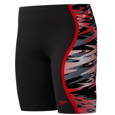 Speedo Hyperboom Splice Jammer für Jungen, Schwarz, 10 Speedo Hyperboom Splice Jammer für Jungen, Schwarz, 10