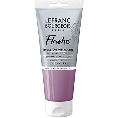 Lefranc Bourgeois 300577 Flashe Acrylfarbe & Vinylfarbe, hochpigmentiert, elastisch, lichtecht, alterungsbeständig, matt, für den Innen- & Außenbereich, 80ml Tube Irisierendes Parmarosa Lefranc Bourgeois 300577 Flashe Acrylfarbe & Vinylfarbe, hochpigmentiert, elastisch, lichtecht, alterungsbeständig, matt, für den Innen- & Außenbereich, 80ml Tube Irisierendes Parmarosa