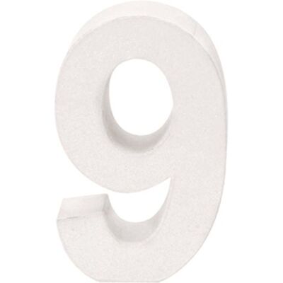 GLOREX Papp-Zahl 9, FSC Mix, Weiß, 10 x 7 x 3,5 cm GLOREX Papp-Zahl 9, FSC Mix, Weiß, 10 x 7 x 3,5 cm