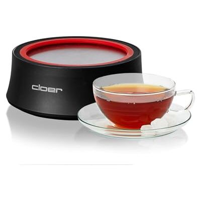 Cloer 6700 Elektrisches Stövchen, Warmhalteplatte für Tee & Heißgetränke, Heizelement im Stein, Edelstahlplatte Ø 14 cm, kabellose Nutzung, 300 W Cloer 6700 Elektrisches Stövchen, Warmhalteplatte für Tee & Heißgetränke, Heizelement im Stein, Edelstahlplatte Ø 14 cm, kabellose Nutzung, 300 W