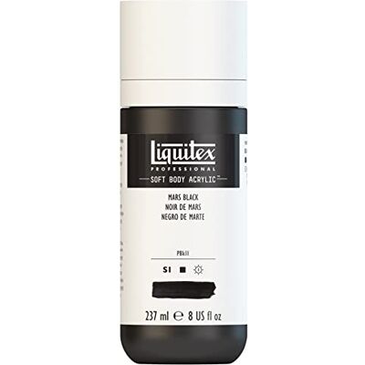 Liquitex 1923276 Professional Acrylfarbe Soft Body Künstlerfarbe in cremiger deckender Konsistenz, hohe Pigmentierung, lichtecht & alterungsbeständig, 237ml Flasche Marsschwarz Liquitex 1923276 Professional Acrylfarbe Soft Body Künstlerfarbe in cremiger deckender Konsistenz, hohe Pigmentierung, lichtecht & alterungsbeständig, 237ml Flasche Marsschwarz