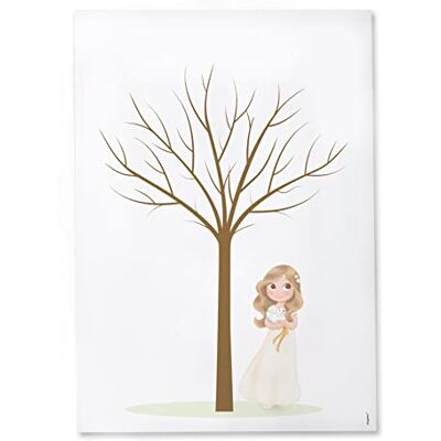 Mopec Fußabdruckfolie für Mädchen, Kommunion, Taube, 29,5 x 42 cm Mopec Fußabdruckfolie für Mädchen, Kommunion, Taube, 29,5 x 42 cm