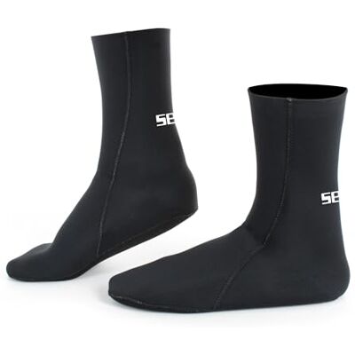 SEAC Unisex-Erwachsene Standard 2.5 mm Neopren Tauchsocken, Schwarz, XXL SEAC Unisex-Erwachsene Standard 2.5 mm Neopren Tauchsocken, Schwarz, XXL