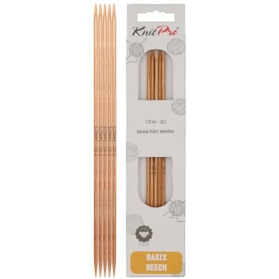 KnitPro Basix Beech Nadelspiele 8" (20cm) 3.25mm KnitPro Basix Beech Nadelspiele 8" (20cm) 3.25mm