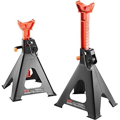 VEVOR Wagenheberständer, 6 t Kapazität, Wagenheberständer mit doppelter Verriegelung, 36,1–58,4 cm Höhenverstellbar, zum Heben von SUV, Pickup-Truck, Auto und UTV/ATV, Rot, 1 Paar VEVOR Wagenheberständer, 6 t Kapazität, Wagenheberständer mit doppelter Verriegelung, 36,1–58,4 cm Höhenverstellbar, zum Heben von SUV, Pickup-Truck, Auto und UTV/ATV, Rot, 1 Paar