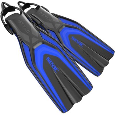 SEAC Style-S, Tauchflossen mit Sling Strap für den professionellen und Freizeiteinsatz Blau,L-XL SEAC Style-S, Tauchflossen mit Sling Strap für den professionellen und Freizeiteinsatz Blau,L-XL