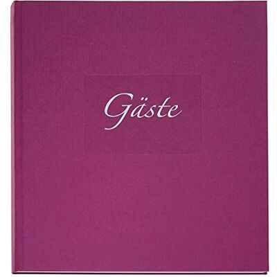 goldbuch 48 048 Seda Gästebuch, 23,5 x 24,5 cm, Hochzeitsgästebuch mit 100 weißen Seiten, Papier 170 g / m2, Einband Kunstdruck gerippt mit Silberprägung, Brombeere goldbuch 48 048 Seda Gästebuch, 23,5 x 24,5 cm, Hochzeitsgästebuch mit 100 weißen Seiten, Papier 170 g / m2, Einband Kunstdruck gerippt mit Silberprägung, Brombeere