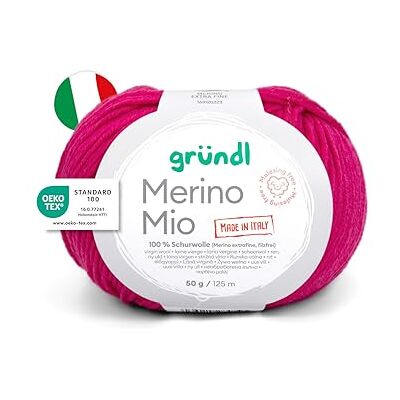 120 Gründl Wolle Merino Mio weiche Merinowolle zum Stricken und Häkeln Kuschelig und hautfreundlich 100% Schurwolle (Merino extrafein) 1 Knäuel 50 g / 125 m Nadelstärke 3-4 malve 120 Gründl Wolle Merino Mio weiche Merinowolle zum Stricken und Häkeln Kuschelig und hautfreundlich 100% Schurwolle (Merino extrafein) 1 Knäuel 50 g / 125 m Nadelstärke 3-4 malve