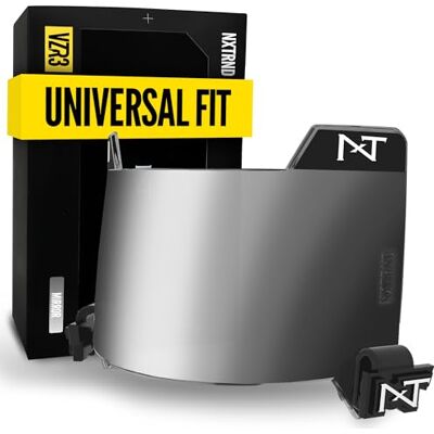 NXT NXTRND Nxtrnd VZR2 Gebogenes Fußballvisier, professionelles Fußballhelmvisier, inklusive Visierclips, Aufkleberpaket und Reinigungstuch (Spiegel) NXT NXTRND Nxtrnd VZR2 Gebogenes Fußballvisier, professionelles Fußballhelmvisier, inklusive Visierclips, Aufkleberpaket und Reinigungstuch (Spiegel)