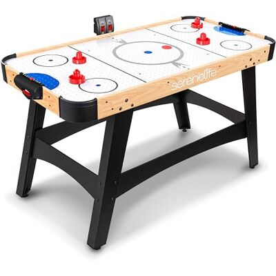 SereneLife Airhockey Tisch mit Luft – Air Hockey Spieltisch ideal als Gamer Tisch – Tischhockey für lustige Tischspiele mit Airhockey Pucks & Schieber – Robuste Air Hockey Tische Kinder & Erwachsene SereneLife Airhockey Tisch mit Luft – Air Hockey Spieltisch ideal als Gamer Tisch – Tischhockey für lustige Tischspiele mit Airhockey Pucks & Schieber – Robuste Air Hockey Tische Kinder & Erwachsene
