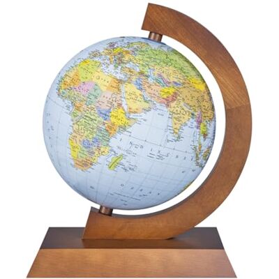 DONAU Politisch-physischer Globus/Durchmesser 25 cm/Karte auf Deutsch/Leuchtglobus aus Holz/Multiglobear-App/Lernhilfe/Schreibtischdekoration/Für Kinder und Erwachsene DONAU Politisch-physischer Globus/Durchmesser 25 cm/Karte auf Deutsch/Leuchtglobus aus Holz/Multiglobear-App/Lernhilfe/Schreibtischdekoration/Für Kinder und Erwachsene