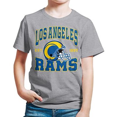 Junk Food Unisex Kinder Team Helmet NFL T-Shirt, Athletic Heather, 7-8 Jahre EU Junk Food Unisex Kinder Team Helmet NFL T-Shirt, Athletic Heather, 7-8 Jahre EU