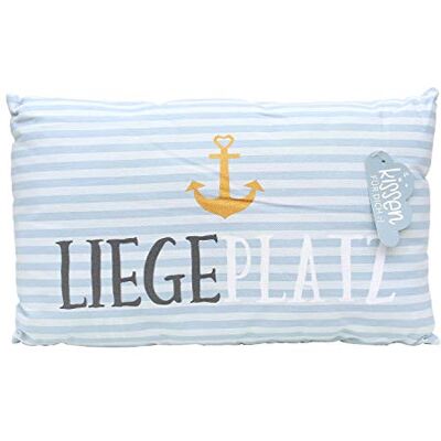 Dekohelden24 Meer Kissen mit Bezug aus 100% Baumwolle, L/B/H: 40 x 13 x 23 cm. Motiv: Liegeplatz. Dekohelden24 Meer Kissen mit Bezug aus 100% Baumwolle, L/B/H: 40 x 13 x 23 cm. Motiv: Liegeplatz.