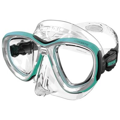 SEAC Afrodite, Tauchmaske mit reduziertem Volumen und 3 mm starken gehärtetem Glaslinsen, Komfort Silikonrand, verstellbare 3D-Schnalle, kompatibel mit Korrekturlinsen (-1,0 bis -6,0) SEAC Afrodite, Tauchmaske mit reduziertem Volumen und 3 mm starken gehärtetem Glaslinsen, Komfort Silikonrand, verstellbare 3D-Schnalle, kompatibel mit Korrekturlinsen (-1,0 bis -6,0)