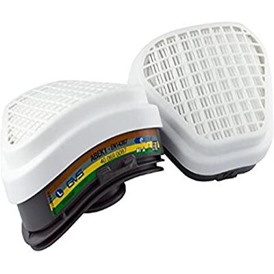 GVS SPR492 Paar ABEK1P3 Ersatzfilter gegen verschiedene Gase, Dämpfe und Staub GVS SPR492 Paar ABEK1P3 Ersatzfilter gegen verschiedene Gase, Dämpfe und Staub