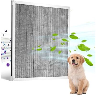 VEVOR Elektrostatischer Luftfilter, 20 x 20 x 1 Zoll, waschbarer und wiederverwendbarer Aluminium-AC/HVAC-Ofenfilter,MERV 8,gesünderes Zuhause oder Büro (tatsächliche Größe: 19,75 x 19,75 x 0,82 Zoll) VEVOR Elektrostatischer Luftfilter, 20 x 20 x 1 Zoll, waschbarer und wiederverwendbarer Aluminium-AC/HVAC-Ofenfilter,MERV 8,gesünderes Zuhause oder Büro (tatsächliche Größe: 19,75 x 19,75 x 0,82 Zoll)