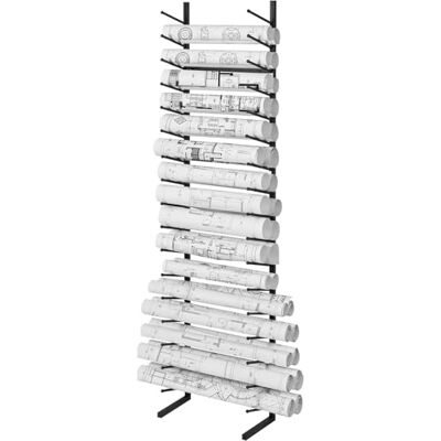 VEVOR Blaupausen-Aufbewahrungsregal, Hängendes Poster-Präsentationsregal mit 16 Ebenen, Vertikaler Blaupausen-Rollenordnerhalter 2 Rollen/Reifen, Rollordner-Aufbewahrungsregal 540 x 285 x 2125 mm VEVOR Blaupausen-Aufbewahrungsregal, Hängendes Poster-Präsentationsregal mit 16 Ebenen, Vertikaler Blaupausen-Rollenordnerhalter 2 Rollen/Reifen, Rollordner-Aufbewahrungsregal 540 x 285 x 2125 mm