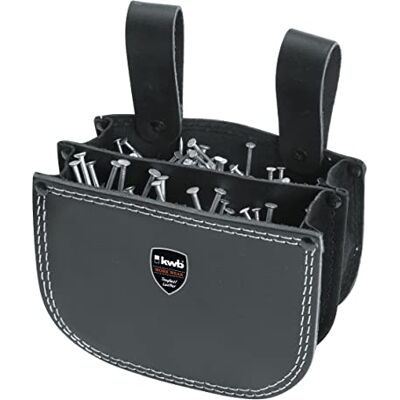 kwb Nageltasche für Dachdecker aus Leder Praktische Werkzeugtasche mit zwei Fächern und Gürtelschlaufe Schwarz, doppelt fach kwb Nageltasche für Dachdecker aus Leder Praktische Werkzeugtasche mit zwei Fächern und Gürtelschlaufe Schwarz, doppelt fach