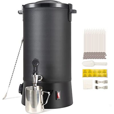VEVOR Kerzenherstellung Kit Kommerzieller Elektrischer Wachsschmelzer 10 L, 1100 W Wachsschmelzgerät Kerzenherstellungsmaschine, DIY Kerzen Selber Machen Set inkl. Dochte, Kerzengießtopf, Löffel VEVOR Kerzenherstellung Kit Kommerzieller Elektrischer Wachsschmelzer 10 L, 1100 W Wachsschmelzgerät Kerzenherstellungsmaschine, DIY Kerzen Selber Machen Set inkl. Dochte, Kerzengießtopf, Löffel