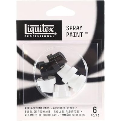 Liquitex 4459223 Sprühköpfe für Acrylsprays, Größe Gemischt, 6er Pack, beige Liquitex 4459223 Sprühköpfe für Acrylsprays, Größe Gemischt, 6er Pack, beige
