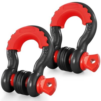 VEVOR D-Ring-Schäkel 4,75 Tonnen, 2er-Set Schäkel aus legiertem Stahl, 28,5 Tonnen Bruchfestigkeit, mit 22 mm Schraubstift, Abschleppschäkel für Geländefahrzeuge für Jeep-Trucks, Schwarz VEVOR D-Ring-Schäkel 4,75 Tonnen, 2er-Set Schäkel aus legiertem Stahl, 28,5 Tonnen Bruchfestigkeit, mit 22 mm Schraubstift, Abschleppschäkel für Geländefahrzeuge für Jeep-Trucks, Schwarz