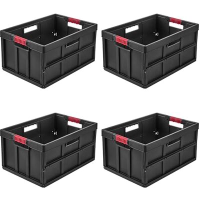 keeeper benno 4x Stabile Profi-Klappbox mit Soft-Touch Griffen, 45 l, Bis 50 kg Tragkraft, Passend für Einkaufswagen, 54 x 37 x 27,5 cm, Graphitgrau (Graphite) keeeper benno 4x Stabile Profi-Klappbox mit Soft-Touch Griffen, 45 l, Bis 50 kg Tragkraft, Passend für Einkaufswagen, 54 x 37 x 27,5 cm, Graphitgrau (Graphite)