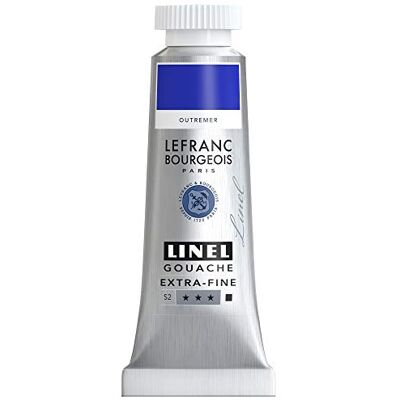 Lefranc Bourgeois 301185 Linel Gouache extrafeine und geschmeidige Wasserfarben mit maximaler Farbintensität, Leuchtkraft für streifenfreien Auftrag, 14ml Tube Ultramarin Hell Lefranc Bourgeois 301185 Linel Gouache extrafeine und geschmeidige Wasserfarben mit maximaler Farbintensität, Leuchtkraft für streifenfreien Auftrag, 14ml Tube Ultramarin Hell