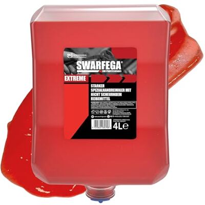 Swarfega Extreme Handreiniger für stark verschmutzte Hände – 4 L Kartusche Mit nicht scheuernden Reibemitteln, Nachfüllkartusche. Für gewerbliche Anwendung. Swarfega Extreme Handreiniger für stark verschmutzte Hände – 4 L Kartusche Mit nicht scheuernden Reibemitteln, Nachfüllkartusche. Für gewerbliche Anwendung.