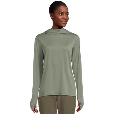 Fjällräven Damen Abisko Sun-Hoodie, Patina Green, L Fjällräven Damen Abisko Sun-Hoodie, Patina Green, L