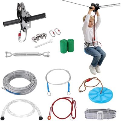 Vevor Zipline Kit - Kinder & Erwachsene, 120 ft, 500 lb, Garten Vevor Zipline Kit - Kinder & Erwachsene, 120 ft, 500 lb, Garten