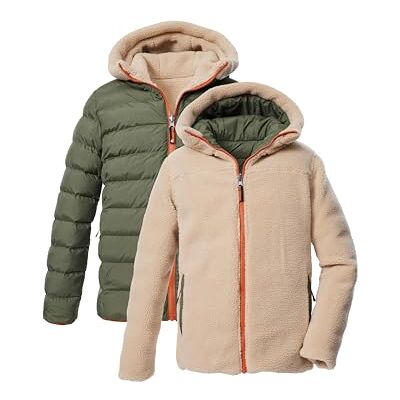 Killtec Jungen Wendejacke in Daunenoptik/Steppjacke mit Kapuze KOW 231 BYS JCKT, oliv, 128, 43551-000 Killtec Jungen Wendejacke in Daunenoptik/Steppjacke mit Kapuze KOW 231 BYS JCKT, oliv, 128, 43551-000