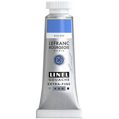 Lefranc Bourgeois 301187 Linel Gouache extrafeine und geschmeidige Wasserfarben mit maximaler Farbintensität, Leuchtkraft für streifenfreien Auftrag, 14ml Tube Königsblau Lefranc Bourgeois 301187 Linel Gouache extrafeine und geschmeidige Wasserfarben mit maximaler Farbintensität, Leuchtkraft für streifenfreien Auftrag, 14ml Tube Königsblau