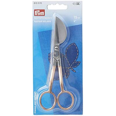 Prym 610570 Applikationsschere 15 cm Präzisions-Stoffschere mit gebogener Form für Applikationen & Stickereien Rostfreier Edelstahl in Roségold Ergonomischer Griff für exaktes Arbeiten Prym 610570 Applikationsschere 15 cm Präzisions-Stoffschere mit gebogener Form für Applikationen & Stickereien Rostfreier Edelstahl in Roségold Ergonomischer Griff für exaktes Arbeiten