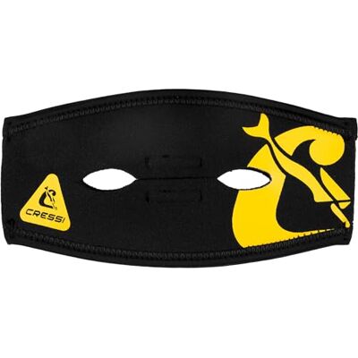 Cressi Pony Tail Neo Mask Strap Cover_Black/Yellow Neoprenriemenüberzug für Tauchmasken, Schwarz/Gelb, Einheitsgröße, Unisex Erwachsene Cressi Pony Tail Neo Mask Strap Cover_Black/Yellow Neoprenriemenüberzug für Tauchmasken, Schwarz/Gelb, Einheitsgröße, Unisex Erwachsene