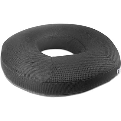 KMINA Sitzkissen Rund Orthopädisch, Ringkissen gegen Dekubitus, Donut Kissen mit Loch für Rollstuhl, Hämorrhoiden Kissen zur Steißbein Entlastung, Viskoelastischer Schaum KMINA Sitzkissen Rund Orthopädisch, Ringkissen gegen Dekubitus, Donut Kissen mit Loch für Rollstuhl, Hämorrhoiden Kissen zur Steißbein Entlastung, Viskoelastischer Schaum