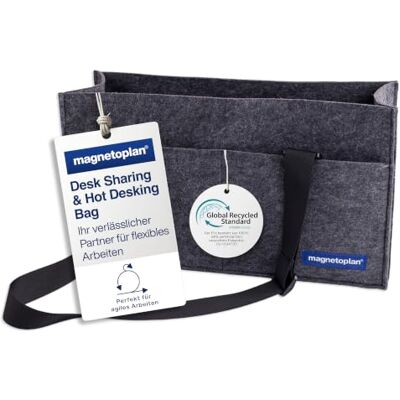 magnetoplan Desk Sharing & Hot Desking Bag, Grau BxHxT 420x180x56 mm magnetoplan Desk Sharing & Hot Desking Bag, Grau BxHxT 420x180x56 mm