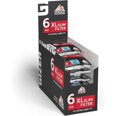 Gizeh Black XL Slim Filter - 6mm, 19mm Länge Gizeh Black XL Slim Filter - 6mm, 19mm Länge