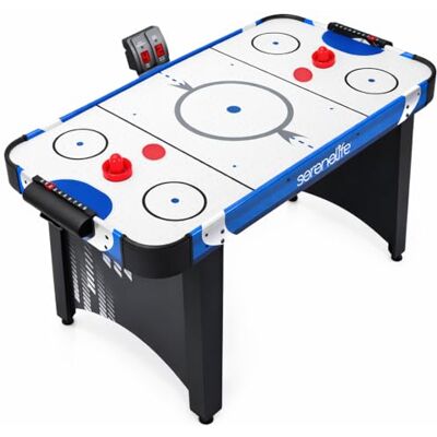SereneLife Airhockey Tisch mit Luft – Air Hockey Spieltisch ideal als Gamer Tisch – Tischhockey für lustige Tischspiele mit Airhockey Pucks & Schieber – Robuste Air Hockey Tische Kinder & Erwachsene SereneLife Airhockey Tisch mit Luft – Air Hockey Spieltisch ideal als Gamer Tisch – Tischhockey für lustige Tischspiele mit Airhockey Pucks & Schieber – Robuste Air Hockey Tische Kinder & Erwachsene