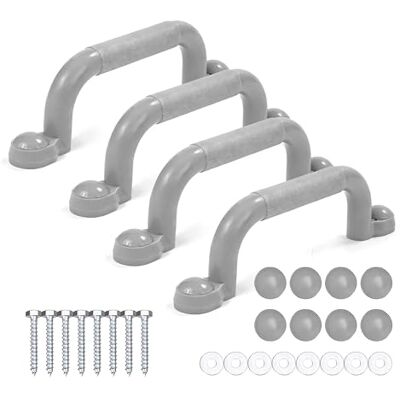 Relaxdays Klettergerüst Griffe, 4er Pack, je Haltegriff bis 100 kg, Spielturm & Hochbett, Zubehör, Kunststoff, hellgrau Relaxdays Klettergerüst Griffe, 4er Pack, je Haltegriff bis 100 kg, Spielturm & Hochbett, Zubehör, Kunststoff, hellgrau