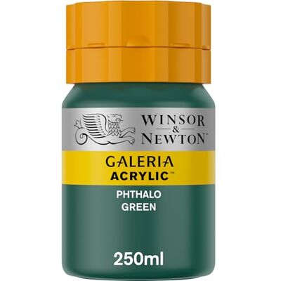 Winsor & Newton 2137522 Galeria Acrylfarbe, hohe Pigmentierung, lichtecht, buttrige Konsistenz, 250 ml Tube Phthalogrün Winsor & Newton 2137522 Galeria Acrylfarbe, hohe Pigmentierung, lichtecht, buttrige Konsistenz, 250 ml Tube Phthalogrün