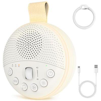 SURFOU White Noise Machine Baby, Portable Einschlafhilfe Babys Erwachsene mit Nachtlicht, Sound Machine mit 21 Beruhigende Klänge, USB Wiederaufladbar SURFOU White Noise Machine Baby, Portable Einschlafhilfe Babys Erwachsene mit Nachtlicht, Sound Machine mit 21 Beruhigende Klänge, USB Wiederaufladbar